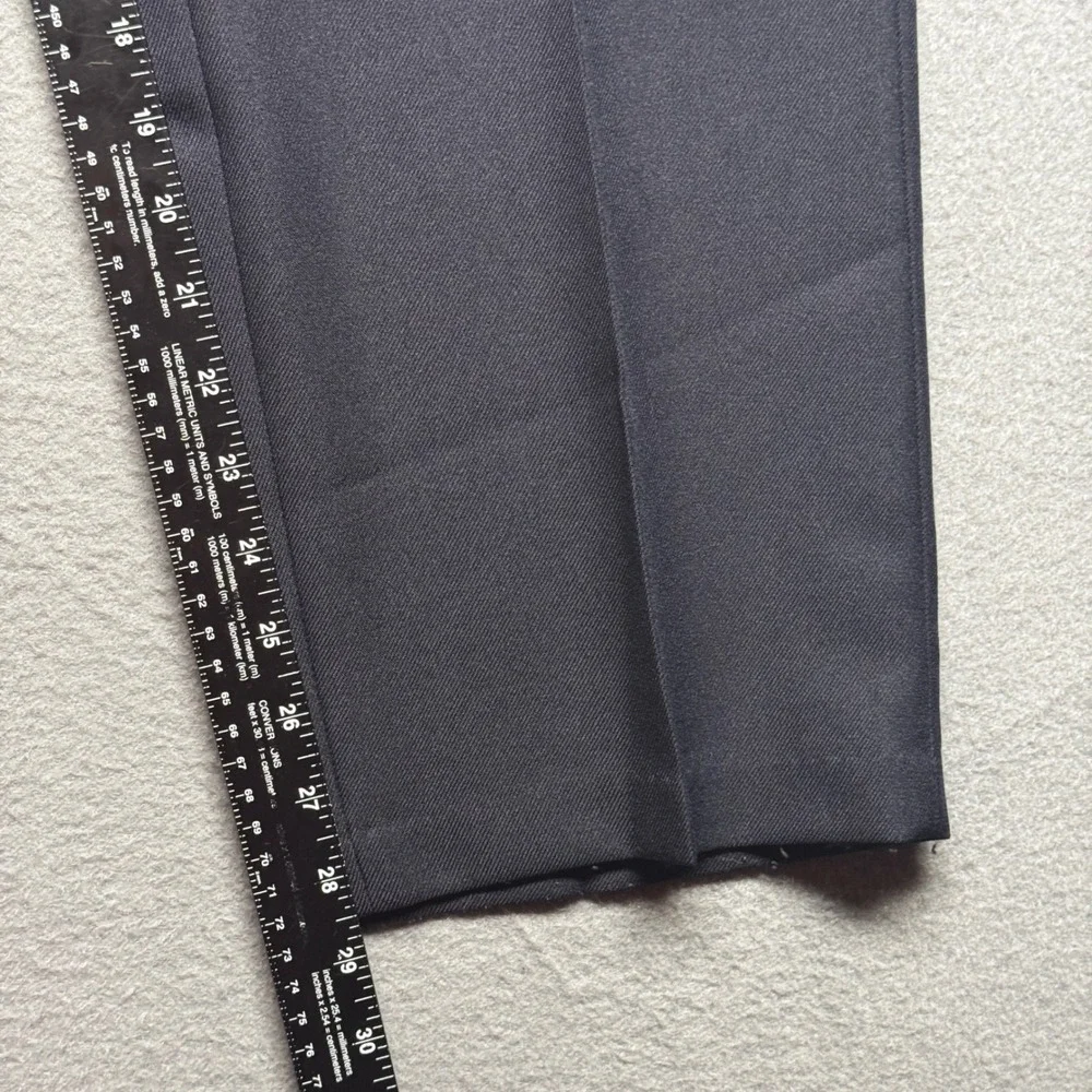 Levis Action Slacks Mens 38x29 Navy Blue Vintage Polyester Dress Pants Trousers